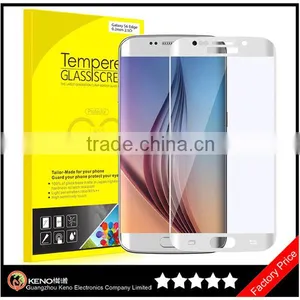 Keno 2016 Newest 3D Hot Curved Tempered Glass Screen Protector for Samsung Galaxy S6 Edge Curved Tempered Glass thumbnail-1