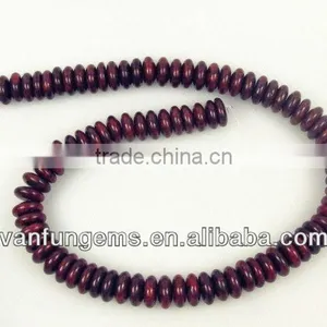 Gemstone Poppy Jasper Rondelle Beads for Jewelry thumbnail-1