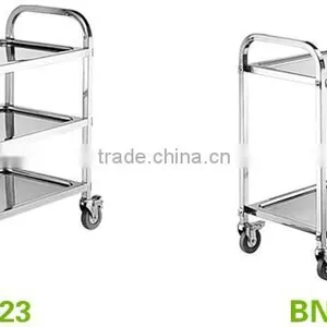 Stainless Steel 2 Tier Collecting Trolley/Catering Trolley With Deep Shelves BN-T25 thumbnail-3