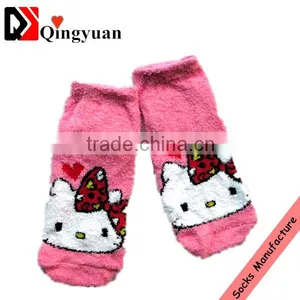 Popular Design Cartoon Patten Microfiber Tube Socks for Young Girl thumbnail-3