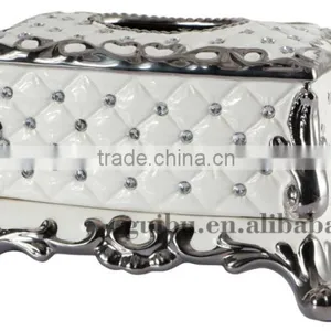 2014 White NEW Design Acrylic Resin Tissue Box for Home Office Decor thumbnail-1