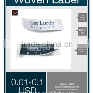 High Quality Custom Satin Woven Label for Clothing thumbnail-1