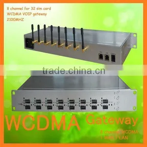 8 Channels 32 SIM Card GSM/CDMA/WCDMA VoIP Gateway 3g Sim Card Voip UMTS thumbnail-1