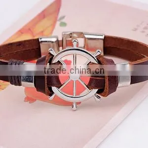 Factory Wholesale Rudder Leather Bracelet for Men/ thumbnail-5