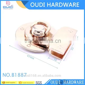 Light Gold Plating Handbag Turn Lock Hardware Bag Clasp Lock Hot on Sale thumbnail-2