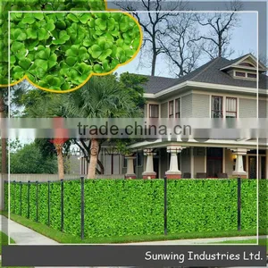 Outdoor Artificial Boxwood Wreath Leaf Plastic Hedge Green Plants thumbnail-2