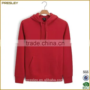 Presley Oem 100% Cotton Plain Custom Wholesale Blank Pullover Hoodies With Pocket thumbnail-1