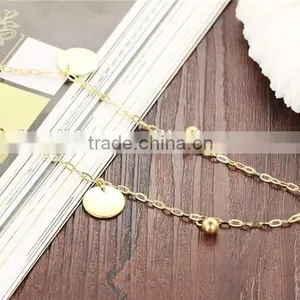 Schmuck Jewelry Tag Charms Stainless Steel Gold Anklets Prices for Women thumbnail-5