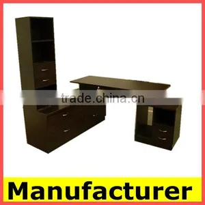 Hot Sale Morden Wooden Office and Home Bookcase With Computer Table thumbnail-1