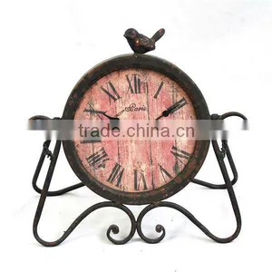 13A047MS-Antique Imitation Metal Table Clock thumbnail-1