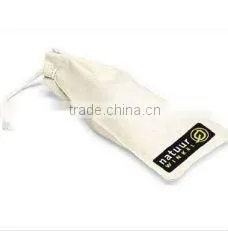 Wholesale Cotton Fabric Drawstring Bag With Front Zipper Pocket thumbnail-1