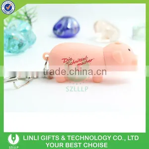 Kids Promotional Items Led Sound Little Pig Keychain,Led Pig Key Ring,Led Pig Key Chain thumbnail-1