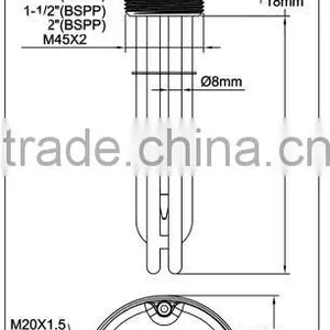 Type 9ST6, Immersion Heater With Dia. 100mm x 100mm Plastic Enclosure thumbnail-2