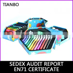 52PCS High Quality Wholesale Art Set Stationery Set With Hexangular Shape thumbnail-1