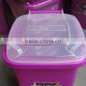 BT50A 20KG 50liter Pet Food Storage High Quality Easy Open Transparent Plastic Food Container thumbnail-4