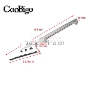 Full Edge Blade Knife / Serrated Edge Blade Knife Fishing Harpoon Flake EDC Outdoor Survival Tool#S0024-1/2 thumbnail-3