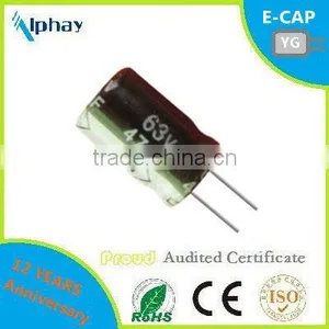 47uF 63v 8X12 20% Aluminum Electrolytic Capacitor thumbnail-1