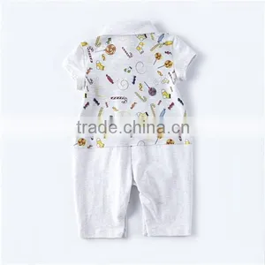 New Arrival Baby Toddler Clothing Custom Print Baby Unisex Polo Babygrow thumbnail-2