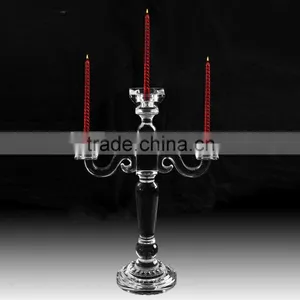 Factory Dsign Classical K9 Crystal Candleholder Dinner Table Decoration With Three Candleholder thumbnail-1