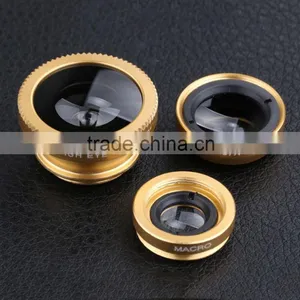Hot Selling Universal 3 In 1 Clip On Fish Eye Macro Wide Angle Smartphone Camera Lens for Samsung Galaxy j5 thumbnail-4