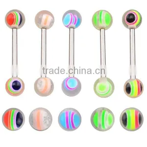 TR01062 Resin Printed Body Jewelry Fake Tongue Piercing thumbnail-3
