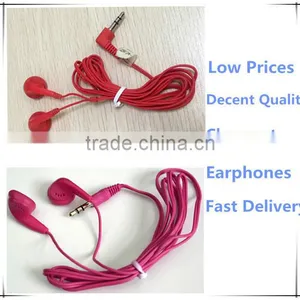 Low Cost Decent Quality Earphone Disposable Head Phones (white,Black Color) thumbnail-1