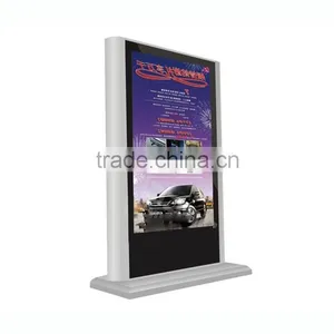 Outdoor Touch Screen Kiosk,Lcd Screen Advertising With Protection Layer of Ultrathin, High Light Perfectly Clear Tempered Glass thumbnail-1