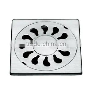 Square Floor Drain, Stainless Steel Shower Floor Grate Drain thumbnail-1