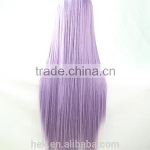 Cheap Fashionable Cosplay Wig Long Straight Human Wigs 80cm thumbnail-6
