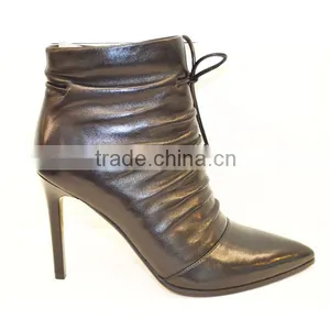 Autumn Winter New Arrival Genuine Leather Women Ankle Boots Fashion Zipper Side Cool Women Boots thumbnail-2