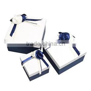 Elegant Blue and White Sets Paper Gift Box thumbnail-1