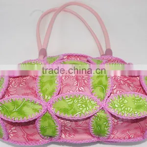 China Fashion Style Woman Shoulder Bag Leaf Design Fresh Color Medium Size thumbnail-3