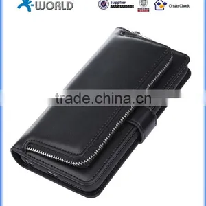 Leather Wallet Case Cover With Detachable Magnetic Hard Case For IPhone 6S thumbnail-1
