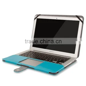 Premium Quality PU Leather Book Cover Clip On Sleeve Case for MacBook Air 13.3" thumbnail-1