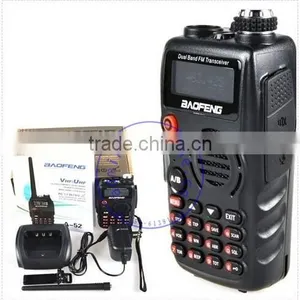 New Black VHF + UHF 136-174MHz/400-520MHz 5W 128CH VOX Dual Band BaoFeng Two Way Radio A52 thumbnail-3