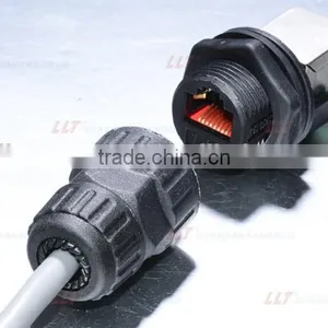 LLT High Quality IP67 RJ45 Connector Waterproof Cat 5e Cable Connector thumbnail-2