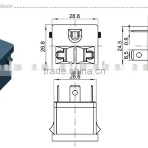 Male Vertical Power Socket,DC Adapter Plug,Male DC Power Connector thumbnail-3