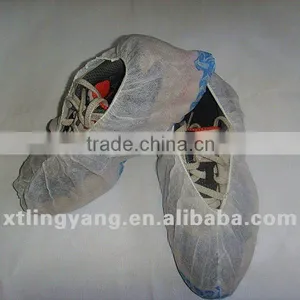 Disposable Non-woven White Durable PP+CPE Shoe Cover thumbnail-1