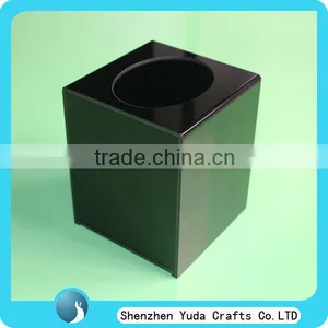 Hand Made Acrylic Black Tissue Box Perspex Cube Box thumbnail-1