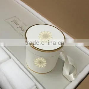 High End Round Luxury Cardboard Flower Box thumbnail-5