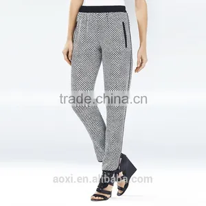 Oem Clothes Supplier New Latest Design Office Wear Women Fashion Plaid Pants thumbnail-2