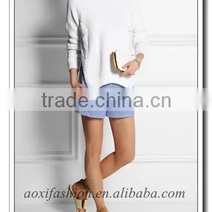 Lace Coated Blue Sunny Fashion Style Short. thumbnail-4