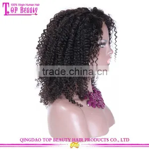Qingdao Factory Best Selling African Wig 16 Inch Natural Black Short Curly Afro Wigs For Black Women thumbnail-2
