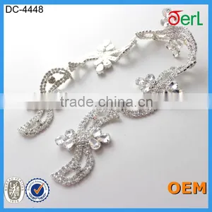 Crystal Rhinestone Banding Glass Beaded Chain/trimming for Wedding Dress Wholesale thumbnail-1