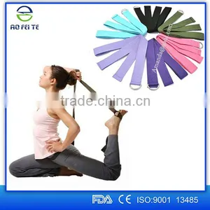 New Products 2016 Adjustable Yoga Stretch Strap D-Ring Training Belt Waist Leg Fitness Tools thumbnail-4