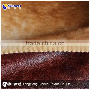 100% Polyester Sherpa Fabric Bonded Suede Fabric/suede Fur Fabric thumbnail-1