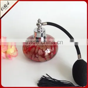 Handmade Red Gold Pot Air Bag Glass Perfume Bottle / Wholesale 80ml Empty Glass Air Bag Atomizer Perfume Bottle thumbnail-1