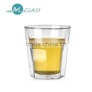 Hot Sale Unbreakable 200ml Double Wall Glass Beer Cup N6029 thumbnail-1