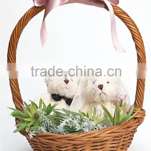 Handmade Wicker Flower Basket for Wedding Hot Sell in Europe thumbnail-2