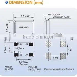 7x5mm SMD Crystal Oscillator (5V) thumbnail-2